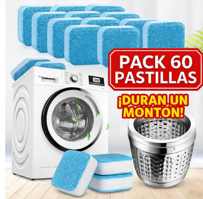 🧼Pack 60 Pastillas Limpiadoras de Lavadora